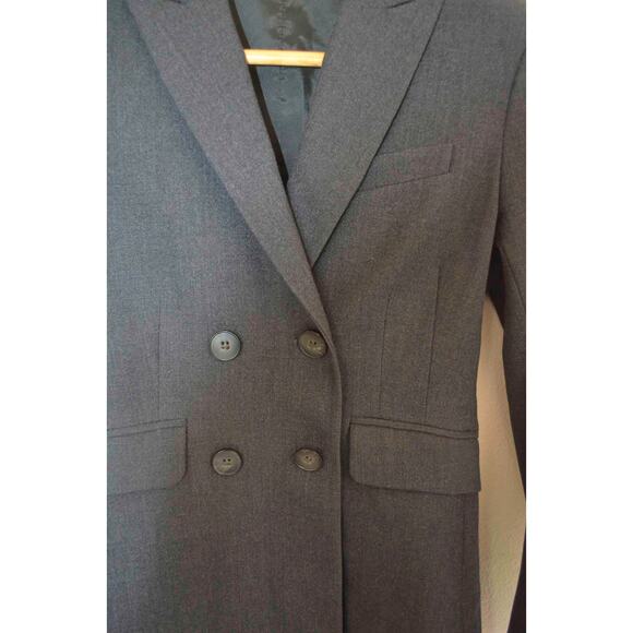 Theory Wool Fitted Double Breasted Blazer Size 00 - Picture 3 of 5